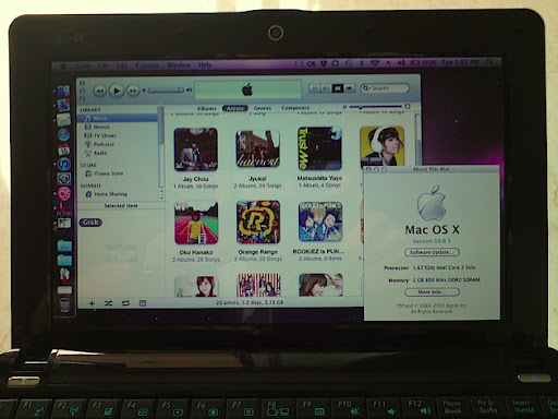 mac os x snow leopard on asus eee pc 1005ha